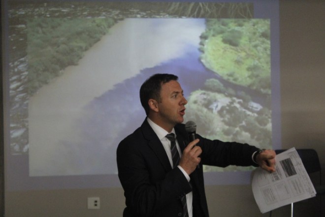 Promotor de Justiça Daniel Martini, coordenador do Centro de Apoio Operacional de Defesa do Meio Ambiente do Ministério Público do Rio Grande do Sul, defende novo ordenamento jurídico para o meio ambiente durante XI SEPesq da UniRitter – Crédito: Gabriel Ribeiro / Agex UniRitter